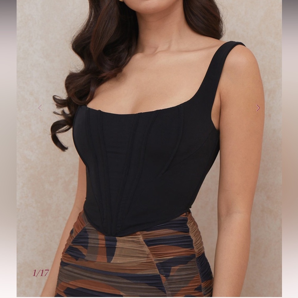 House of CB “Nineta” Black Mesh Corset
